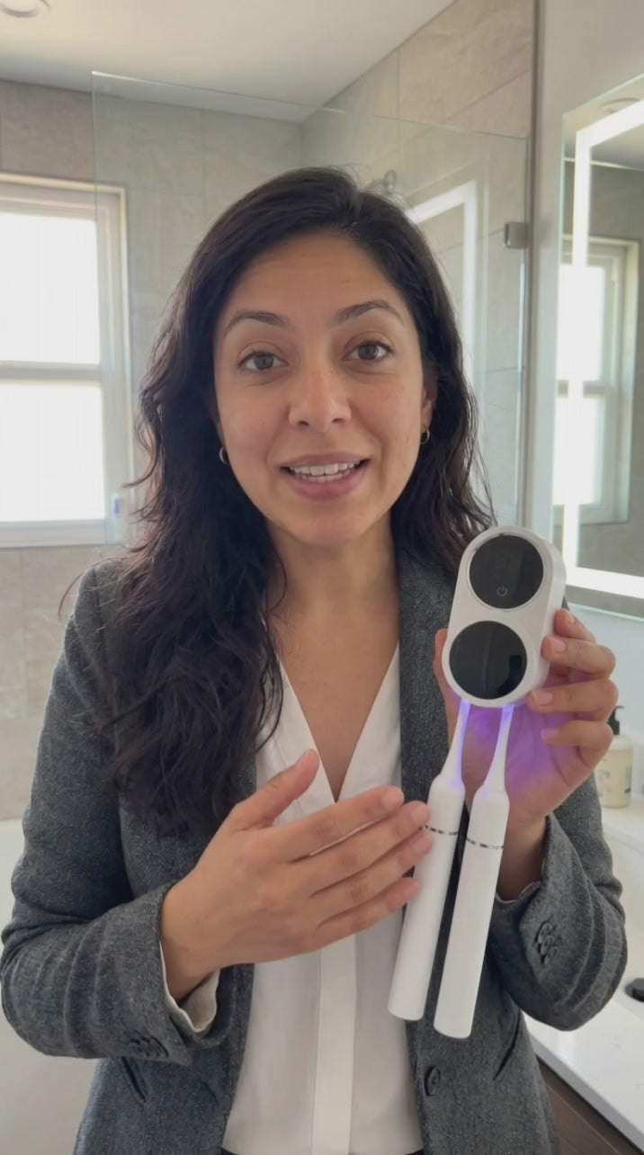 Load video: Product demo showing how the UV Toothbrush Sanitizer supports a cleaner daily brushing routine.